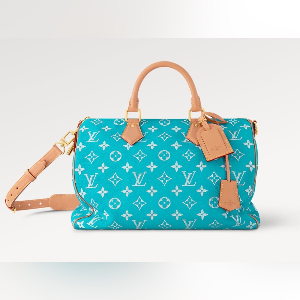 Louis Vuitton Handbag Speedy P9 Bandoliere 40 Turquoise Handbag